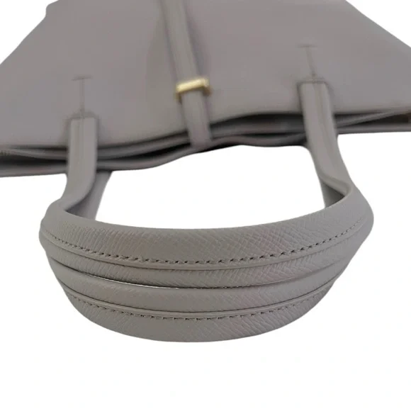 VINCE CAMUTO Leila Gray Driftwood Saffiano Leather Tote Bag - Picture 6 of 14